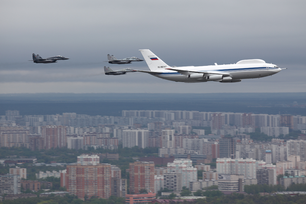 俄末日飛機「伊留申IL-80」（Ilyushin Il-80），機頭可看到加油探頭。 圖：翻攝自維基百科（資料照）