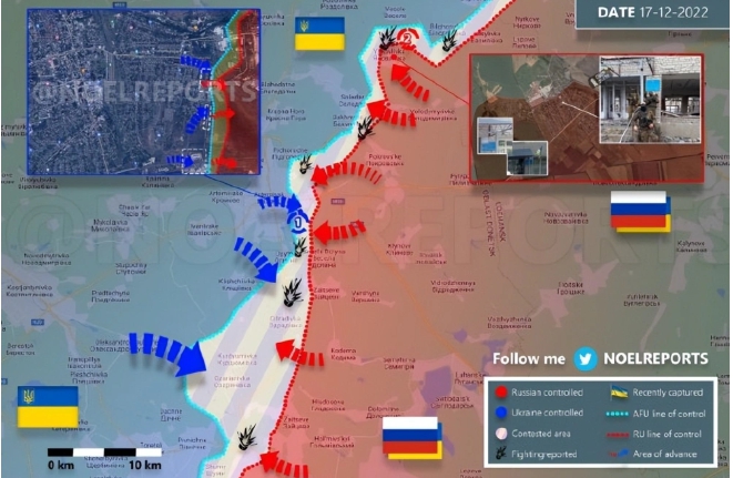 俄軍在烏東巴赫穆特戰事不利，久攻不下。 圖 : 翻攝自推特