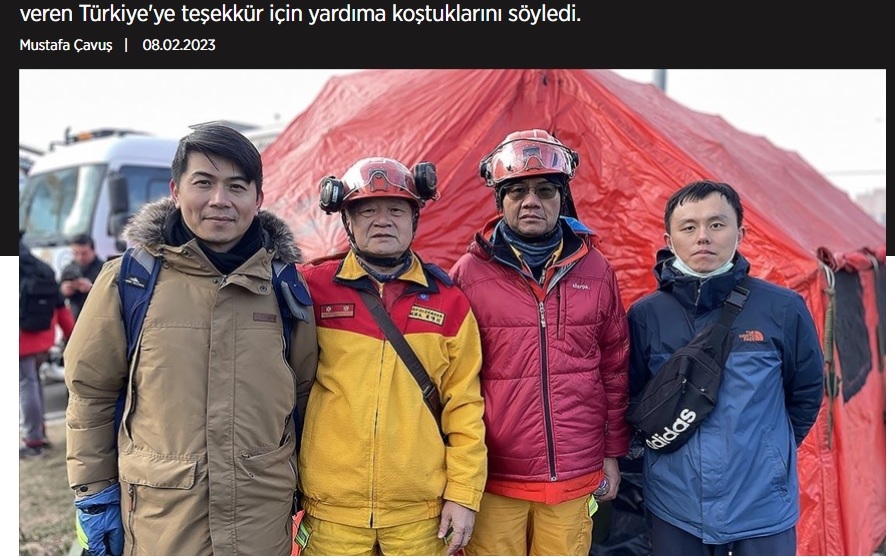 我救難隊土耳其告捷救出1女性 當地媒體讚台灣報恩