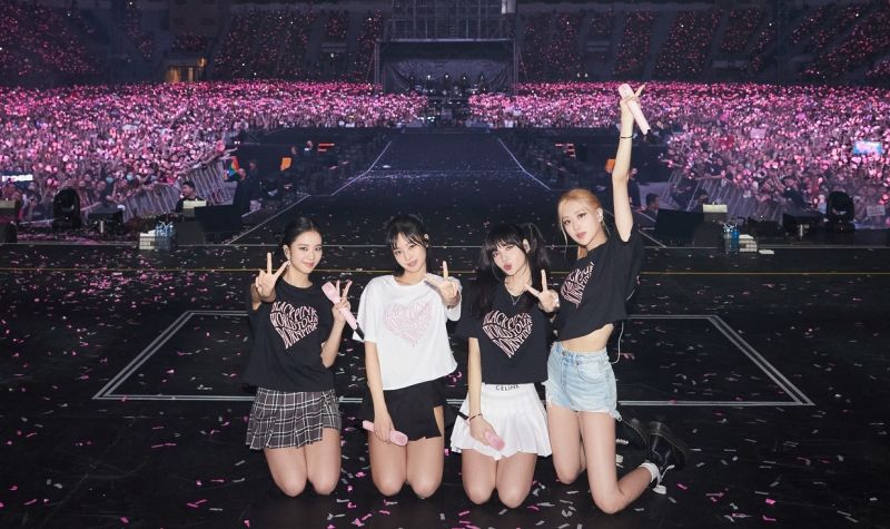 南韓女團BLACKPINK連兩日在高雄世運主場館舉行演唱會。   圖／BLACKPINK臉書