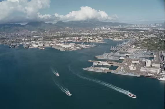 夏威夷美國海軍基地。 圖 : 翻攝自第一軍情 夏威夷美國海軍基地。 圖 : 翻攝自第一軍情