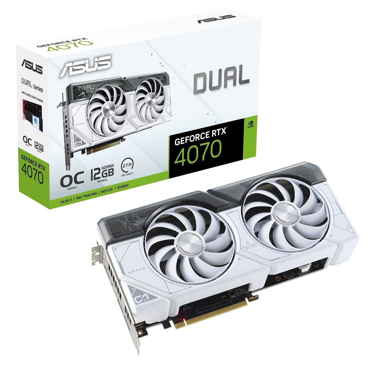 ASUS Dual White GeForce RTX 4070 圖：ASUS/提供