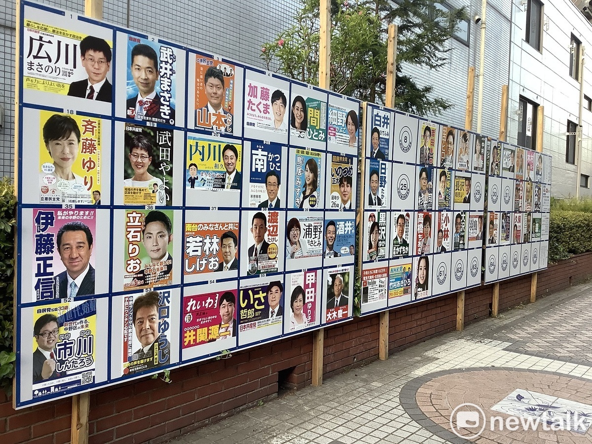 因為岸田遭扔炸彈，讓東京都知事小池百合子在東京地方選舉想站台也嚇壞，改成限制性入場。 圖：劉黎兒攝