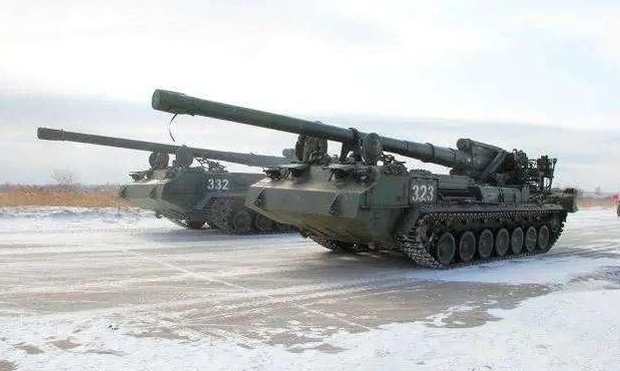 俄軍的2S7型203毫米重砲。 圖 : 翻攝自新浪軍事