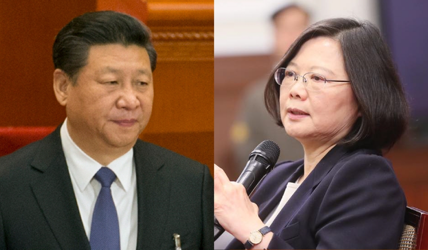 中國領導人習近平（左）與台灣總統蔡英文（右）   圖：新頭殼合成照