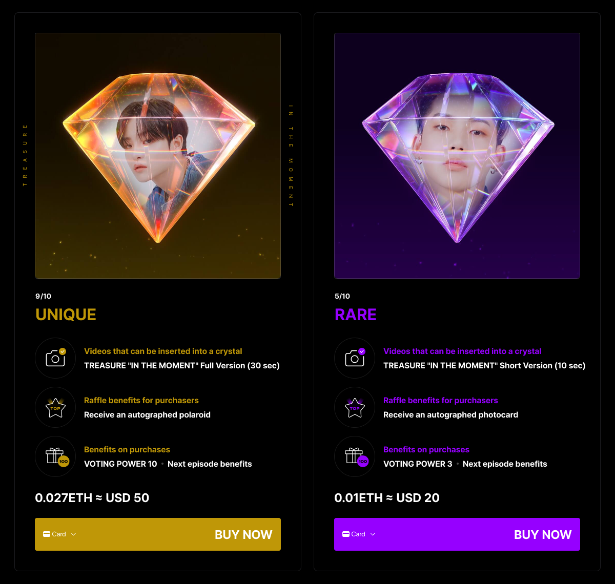 影音娛樂平台 AVA，以名為 Crystals 的 NFT ，為藝人和粉絲互動創造全新價值 圖：LINE/提供