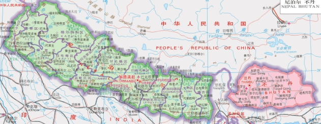 尼泊爾有三個面向與印度接壤,北面則有中國相鄰。 圖 : 翻攝自搜狐 尼泊爾有三個面向與印度接壤,北面則有中國相鄰。 圖 : 翻攝自搜狐
