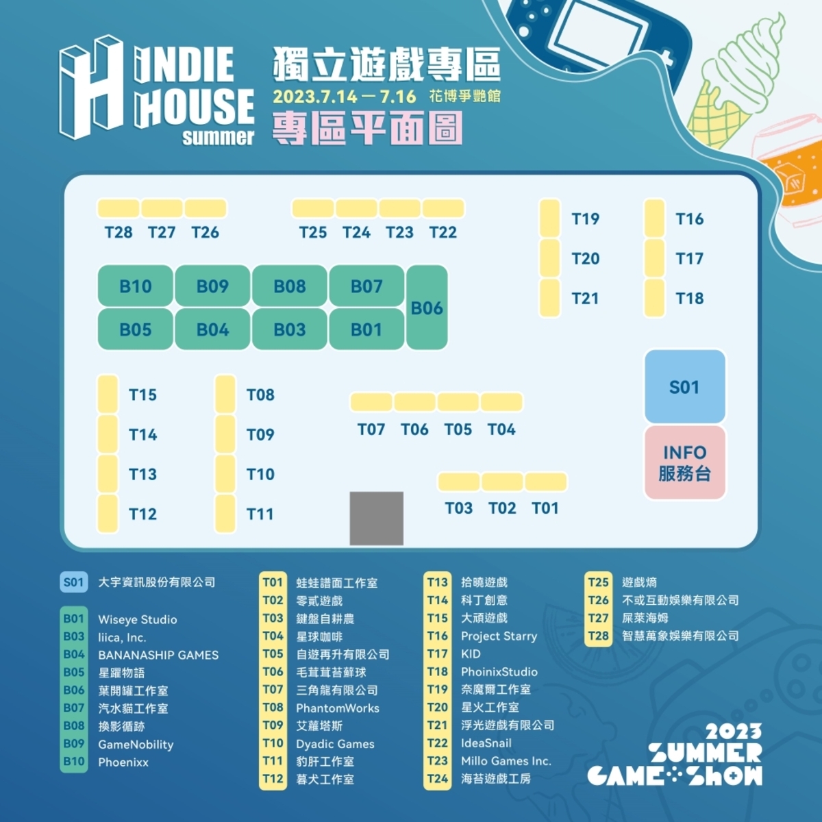 Indie House Summer 獨立遊戲專區有海內外40組團隊展出跨平台的破50款精美作品 圖：台北市電腦公會/提供