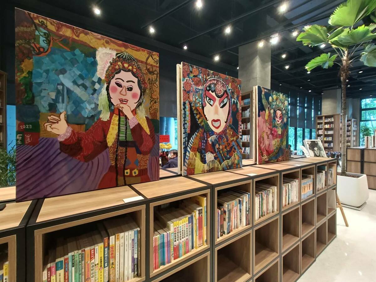 「發掘∞邱聖凱」公益畫展從今天起至8月31日止在拾本書堂開展。唐復年/攝