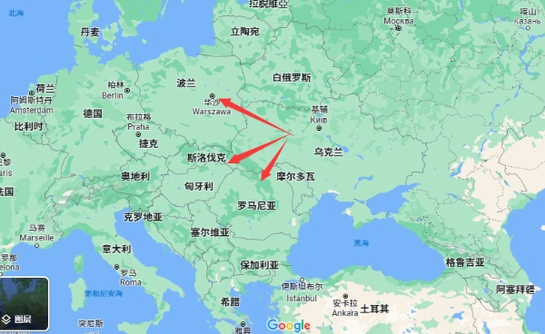 若不能走黑海海運路線,烏克蘭糧食必須通過東歐的一些國家來作陸地運送。 圖 : 翻攝自財聯社 若不能走黑海海運路線,烏克蘭糧食必須通過東歐的一些國家來作陸地運送。 圖 : 翻攝自財聯社