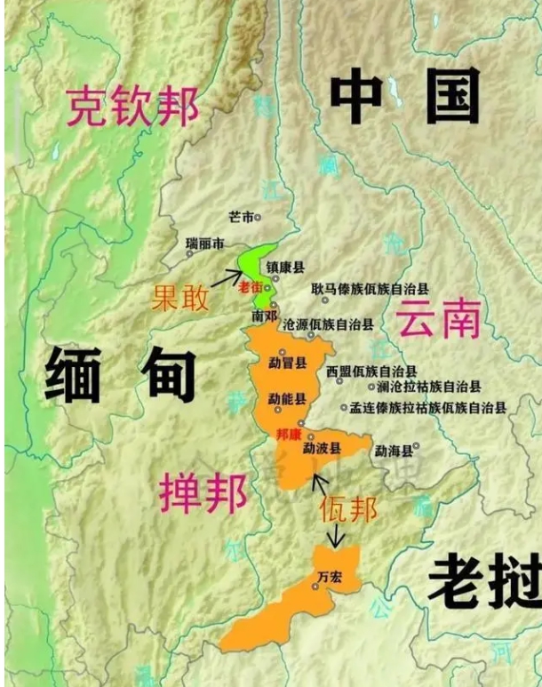  緬甸叛軍分布圖。 圖 : 翻攝自騰訊網 