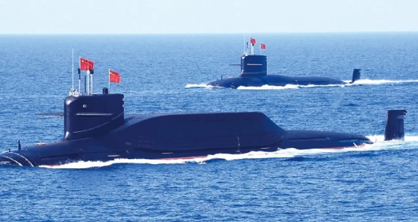  解放軍核潛艦的「泵推」技術已經實現「無聲化」，未來將以一種靜音模式穿航。 圖 : 翻攝自憑海觀島 