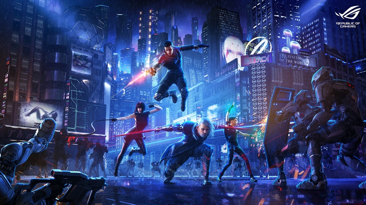  ROG SAGA 設定為近未來的科幻世界，建構於電馭龐克為主軸的世界觀，是華碩ROG玩家共和國核心理念的延伸 圖：ASUS/提供 