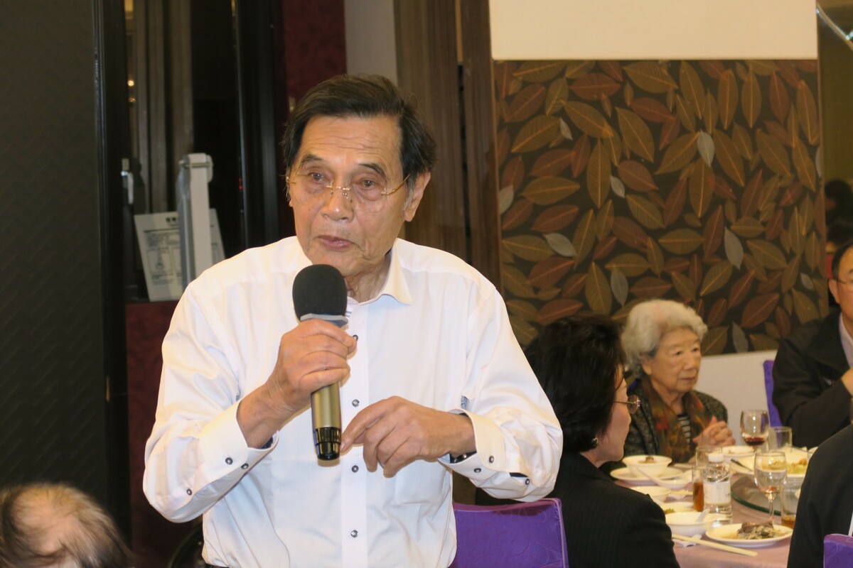  獨盟主席陳南天舉辦慶祝許世楷及金美齡兩人90歲壽誕，並宴請返台投票同志。 圖：邱萬興／攝 