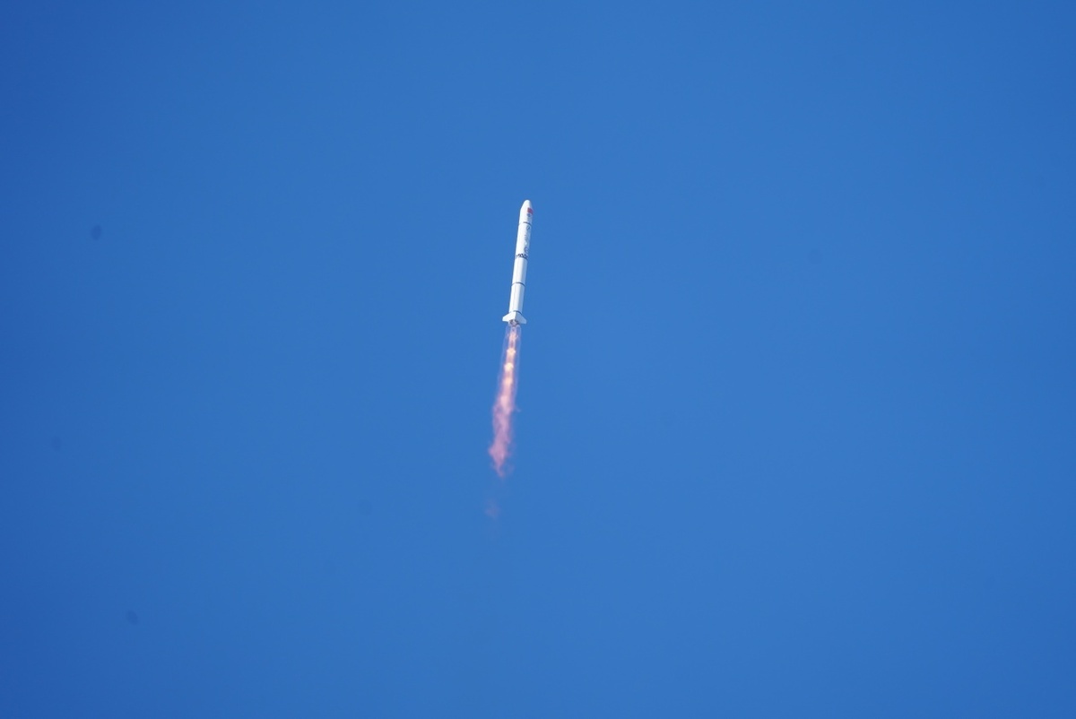  中國於昨（9）日發射衛星， 國防部發布國家級警報。 圖：取自中國環球網 