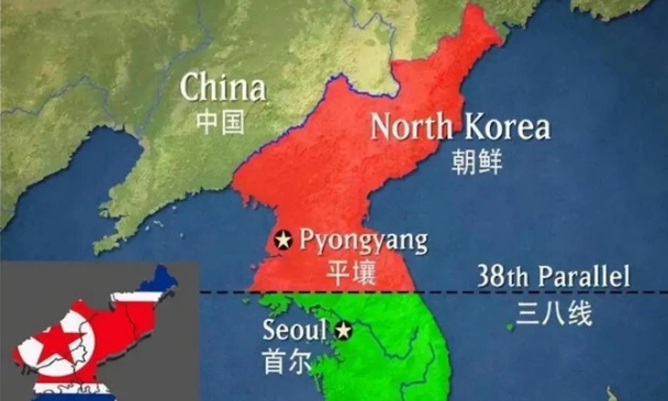  南北韓38度線。 圖：翻攝自真知見 