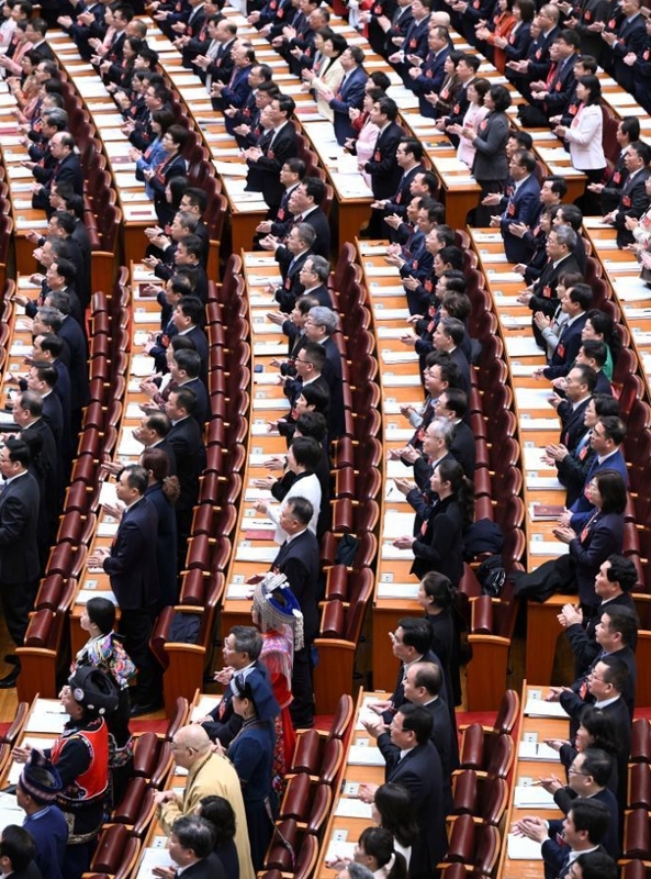 中國兩會日前在北京隆重登場。大陸委員會日前舉行第66次諮詢委員會議，主題為「中共『兩會』觀察」。   圖 : 翻攝自新華網