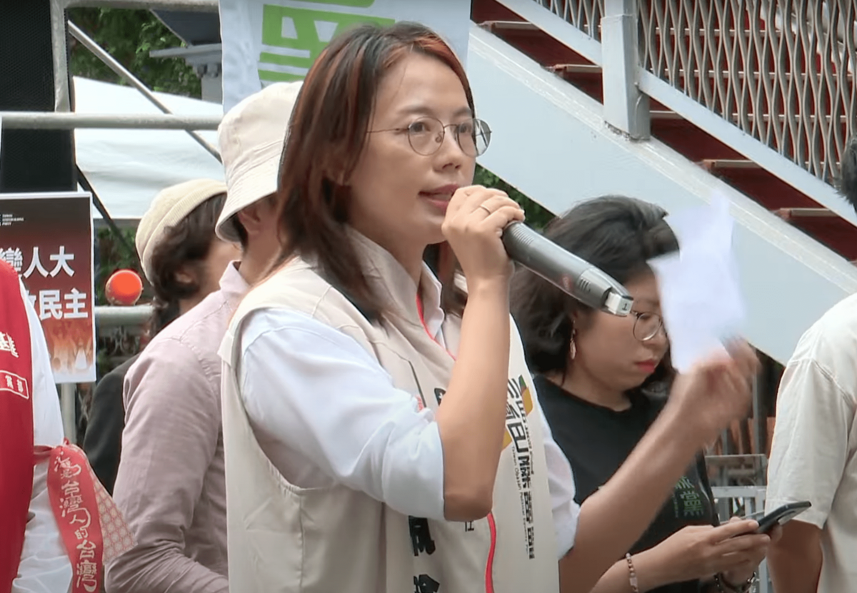  沈佩玲批評這種利用人數優勢通過法案並不是國會改革，而是原地踏步！ 翻攝自經濟民主連合直播 