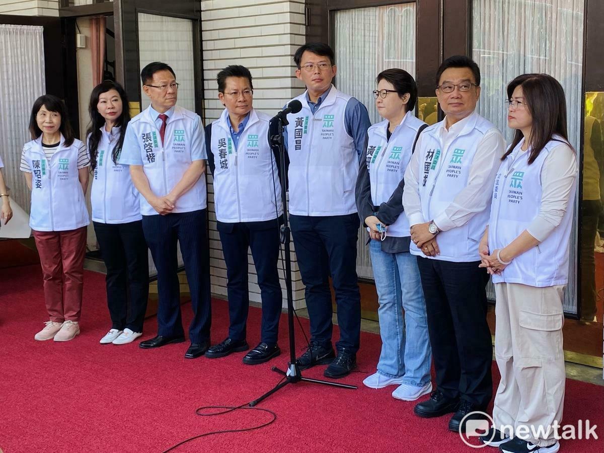 立法院民眾黨團8位立委。 圖：周煊惠 / 攝（資料照） 