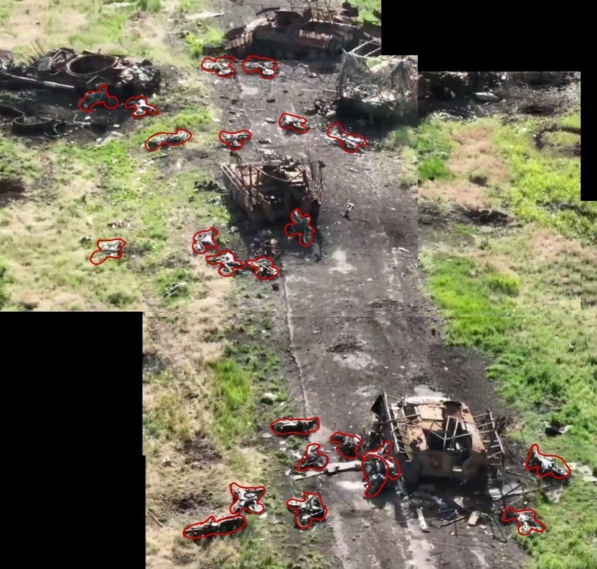  烏軍第 72 機械化旅在烏格萊達爾殲滅俄軍 2 個完整小隊。 圖：翻攝自 NiKITa X（前推特）帳號 
