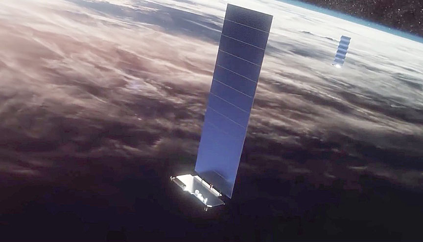  中國科學家聲稱在一次針對 SpaceX 旗下星鏈衛星的模擬行動中，顯示中國只需 99 顆衛星即可在 12 小時內有效捕獵多達 1,400 顆星鏈衛星。 圖：翻攝自極光 X（前推特）帳號 