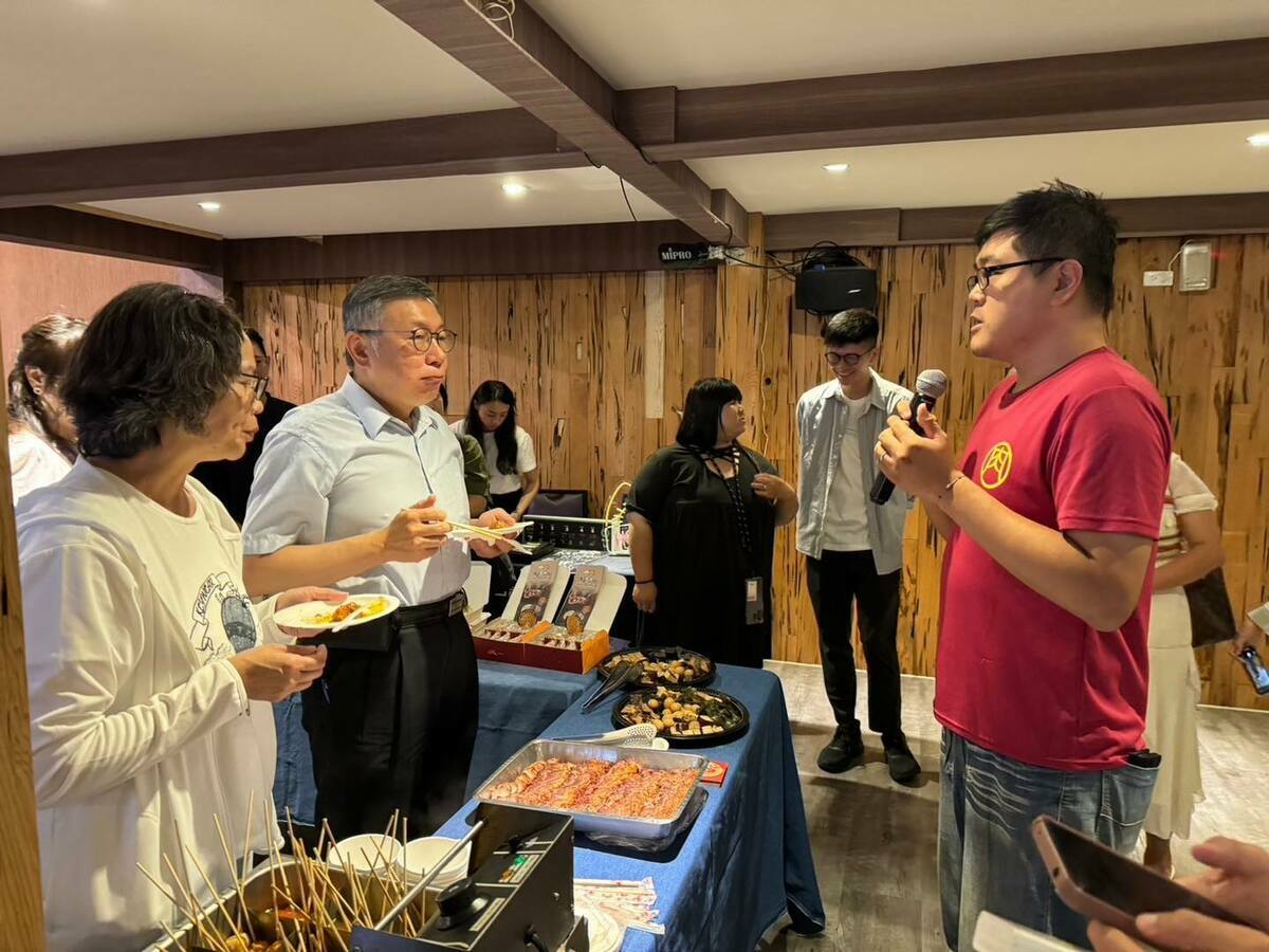 柯文哲參加創新創業委員會的活動，是想看蔡壁如在地方如何生活。圖：蔡壁如/提供