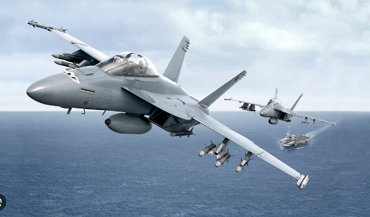  F/A-18 大黃蜂戰機從航空母艦上起飛。(示意圖) 圖 : 翻攝自The Boeing Company 