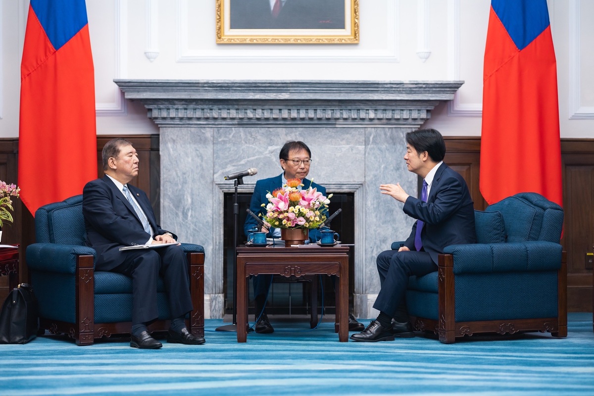  石破茂將成新任日本首相，圖為8月訪台時與總統賴清德會面。 圖：總統府提供 