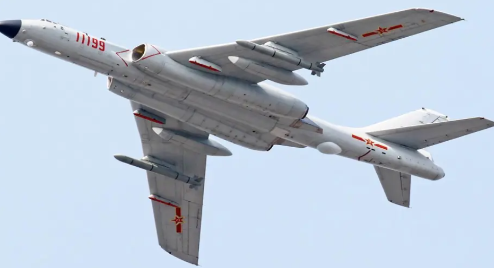  解放軍轟-6K 轟炸機。 圖:翻攝自騰訊網 