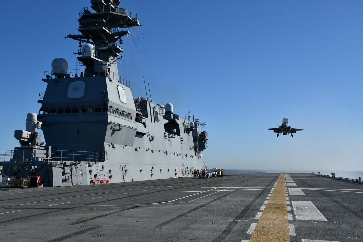  2024 年 10 月，出雲級二番艦「加賀號」（JS Kaga, DDH-184）在美國完成 F-35B 相關測試。 圖：翻攝「X」@JMSDF_PAO(資料照片) 