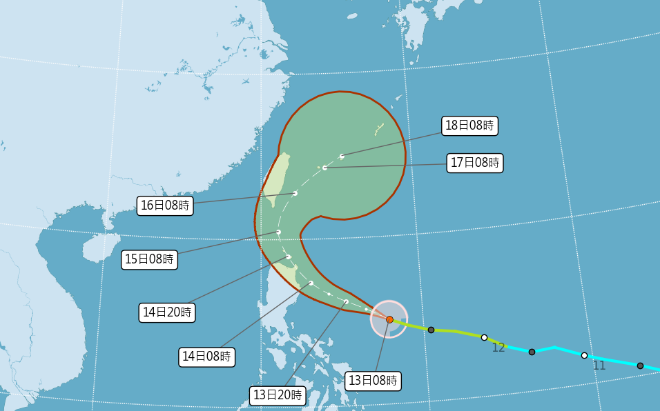 天兔轉中颱了！氣象署估海警時間恐提前：不排除深夜發布