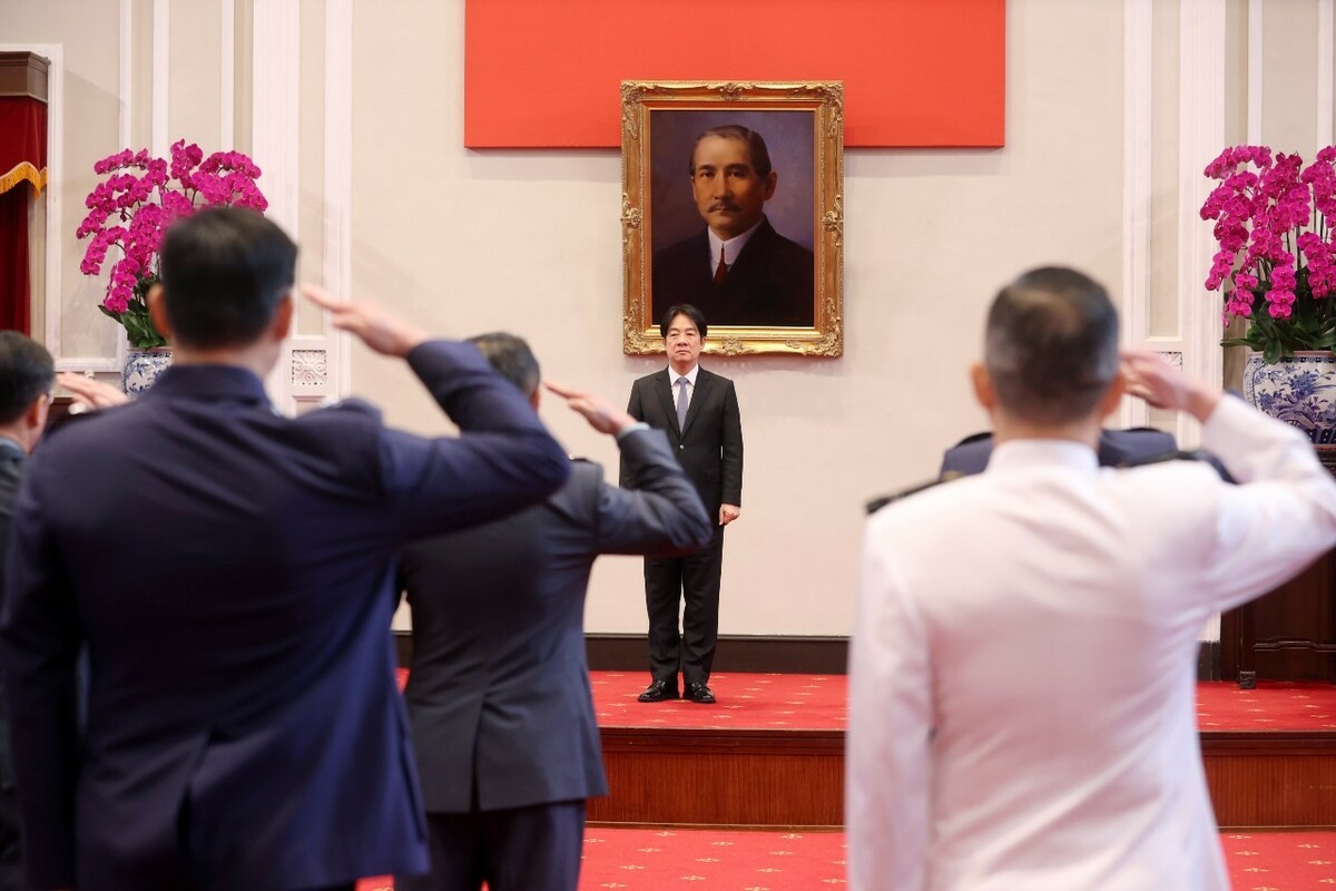  總統賴清德主持12月份將官晉任授階典禮。 圖：總統府提供 