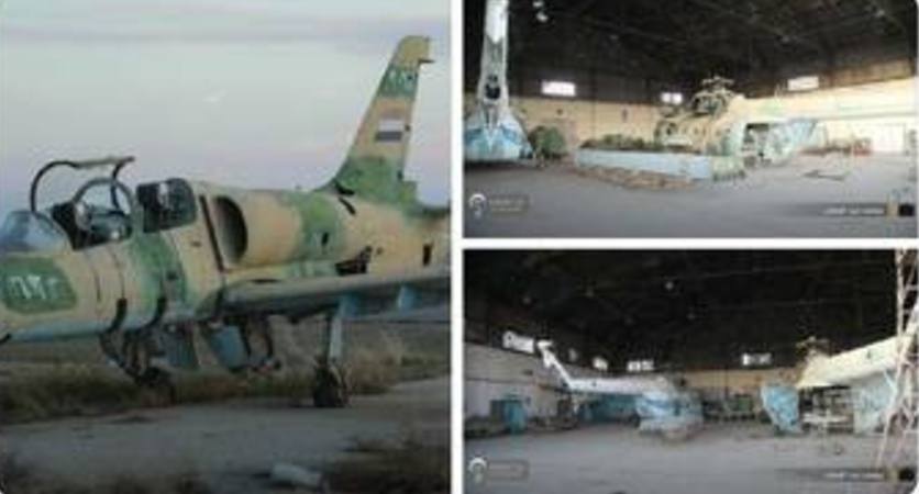 敘利亞叛軍攻入俄軍基地，繳獲大量軍事裝備與彈藥。 圖 : 翻攝自X / Slava 
