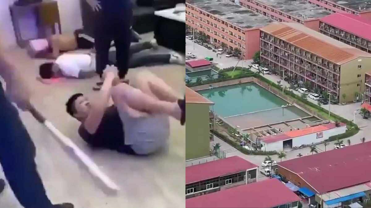  網上陸續流傳妙瓦底詐騙園區的恐怖畫面。 圖:翻攝自影片(新頭殼合成) 