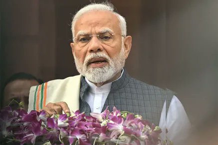  印度總理莫迪（Narendra Modi）在川普宣布對印度加徵高關稅之後，將於 8 月底赴北京訪問。 圖：截自「x」@Openthemag 