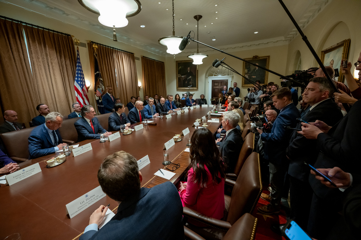  川普的內閣會議。 圖:翻攝自X帳號@WhiteHouse 