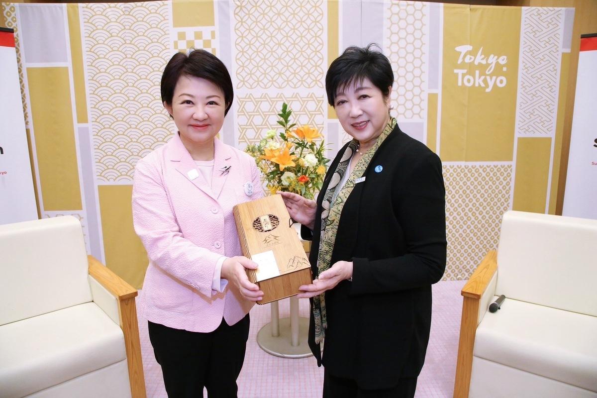  台中市長盧秀燕先前與東京都知事小池百合子會面。 圖：台中市政府／提供（資料照）