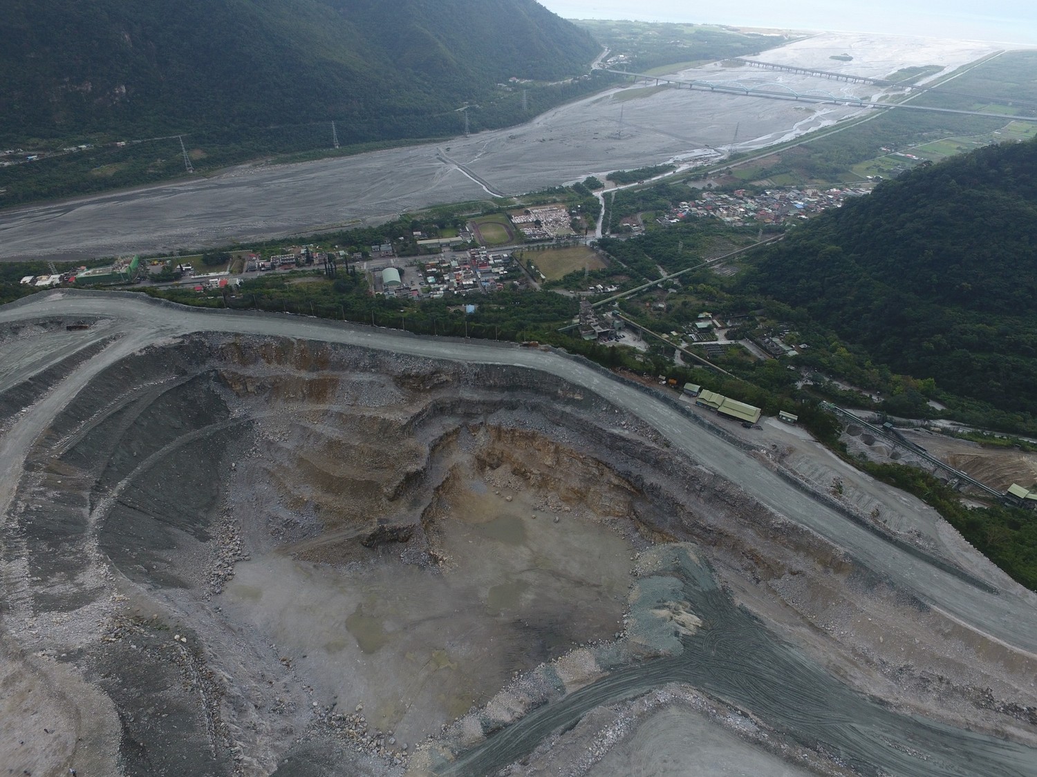 亞泥新城山礦場的開發現況。   圖 : 地球公民基金會/提供