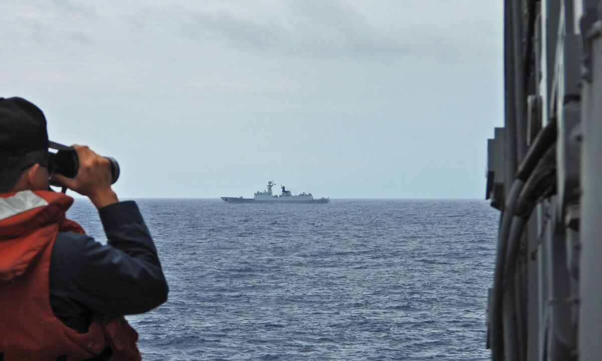 國軍監測共軍艦隊。 圖：國防部提供（資料照） 