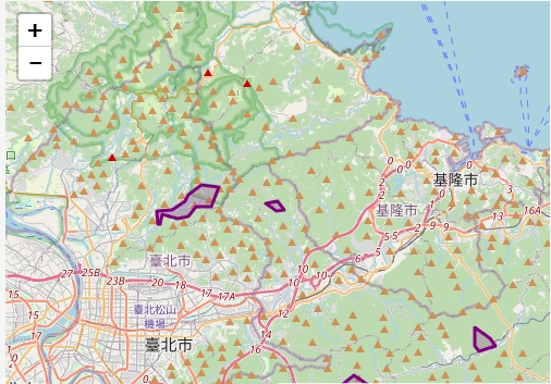 北北桃山區暴雨恐致災 警戒持續至10時09分。