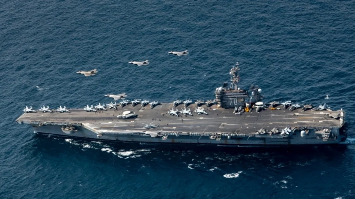 美軍卡爾文森號航空母艦。 圖：翻攝Republic of Korea Air Force 