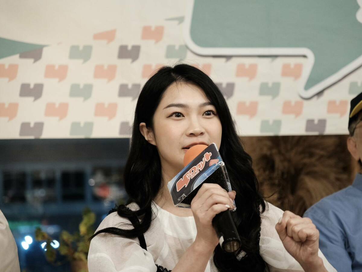 「山除薇害—罷免王鴻薇」發言人阿美。   圖：Y’s Day「週三青年日」提供