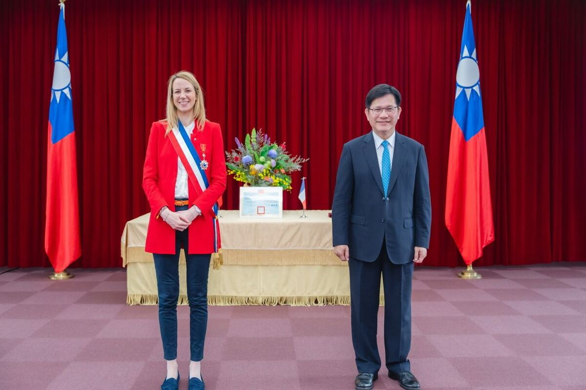 林佳龍感謝杜瑪無償出借運動中心，對我國選手取得國際賽事佳績著有貢獻。   圖：外交部提供