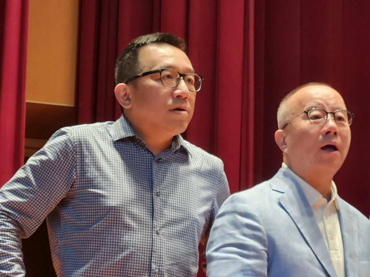 陳水扁兒子陳致中到場協助主持。   圖：黃建豪/攝