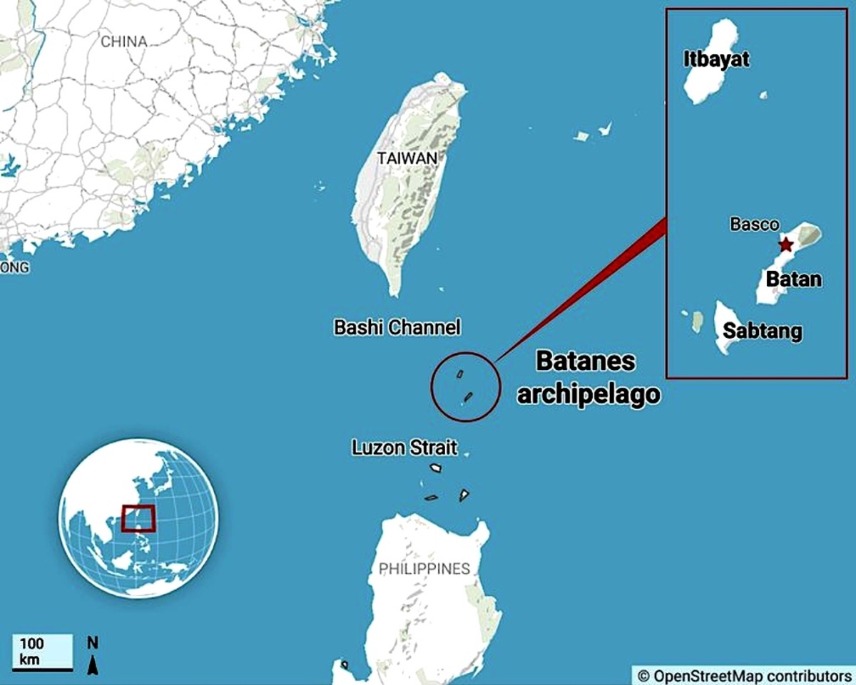  美國海軍陸戰隊部署NMESIS位置，在菲律賓呂宋海峽的巴丹群島，距離台灣約190公里。 圖：翻攝「X」@IndoPac_Info 