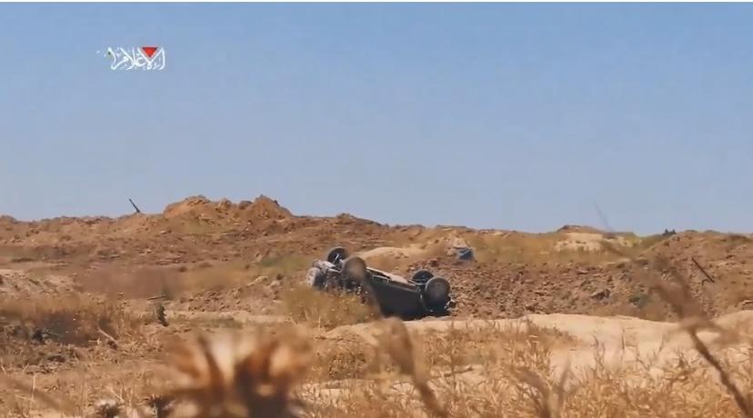  哈瑪斯旗下的武裝派別卡桑旅（Al-Qassam Brigades）於上週 19 日公開一段伏擊行動的影片。 圖：翻攝自 x 