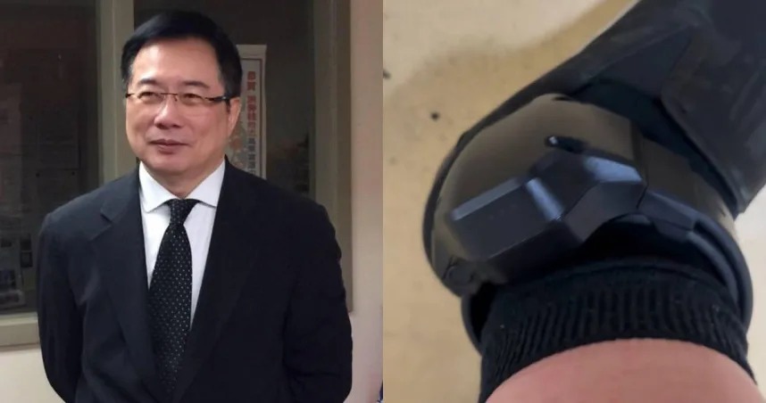 蔡正元25日因「三中案」出庭遭法官裁定需戴電子腳鐐。   圖：翻攝蔡正元臉書