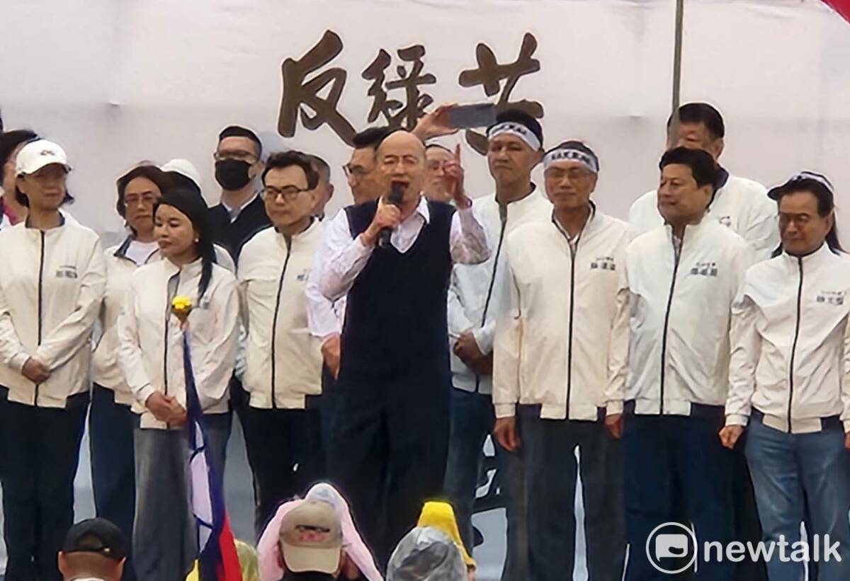 立法院長韓國瑜出席藍白426「反綠共、戰獨裁」活動。   圖：黃建豪 / 提供