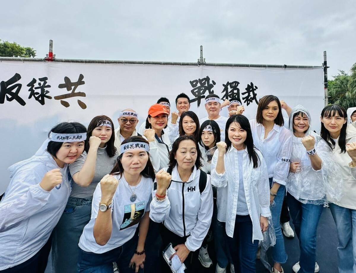 柯志恩率國民黨高雄市議員及多位黨公職人員北上參與凱道集會。   圖：國民黨高雄市黨部/提供