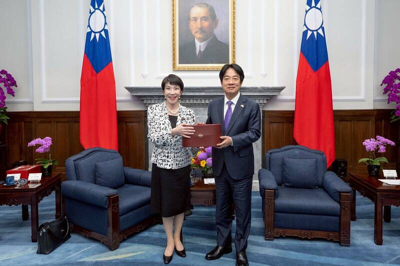 圖說：高市早苗擔任眾議員時期，曾赴總統府拜會總統賴清德。 圖：總統府提供（資料照） 